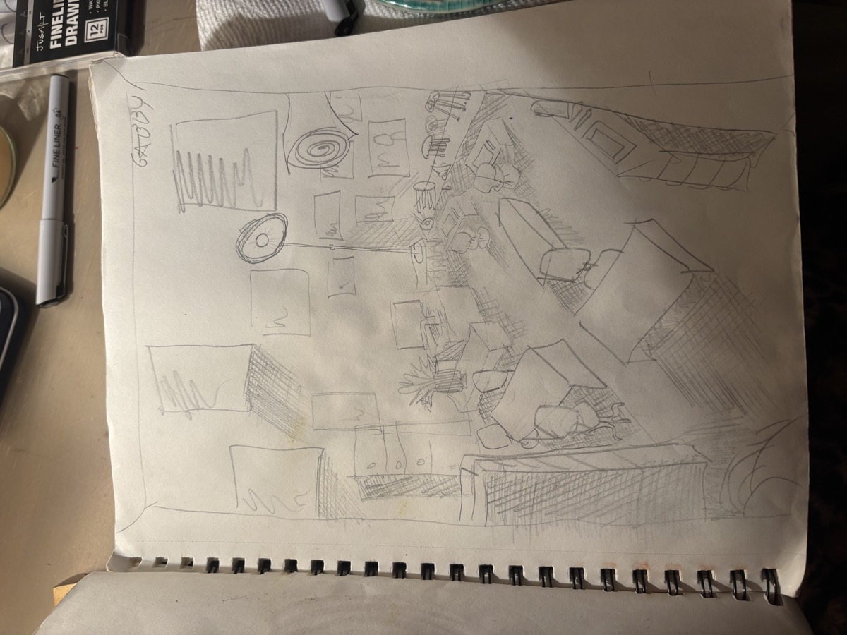 Room Sketch — Pencil on paper