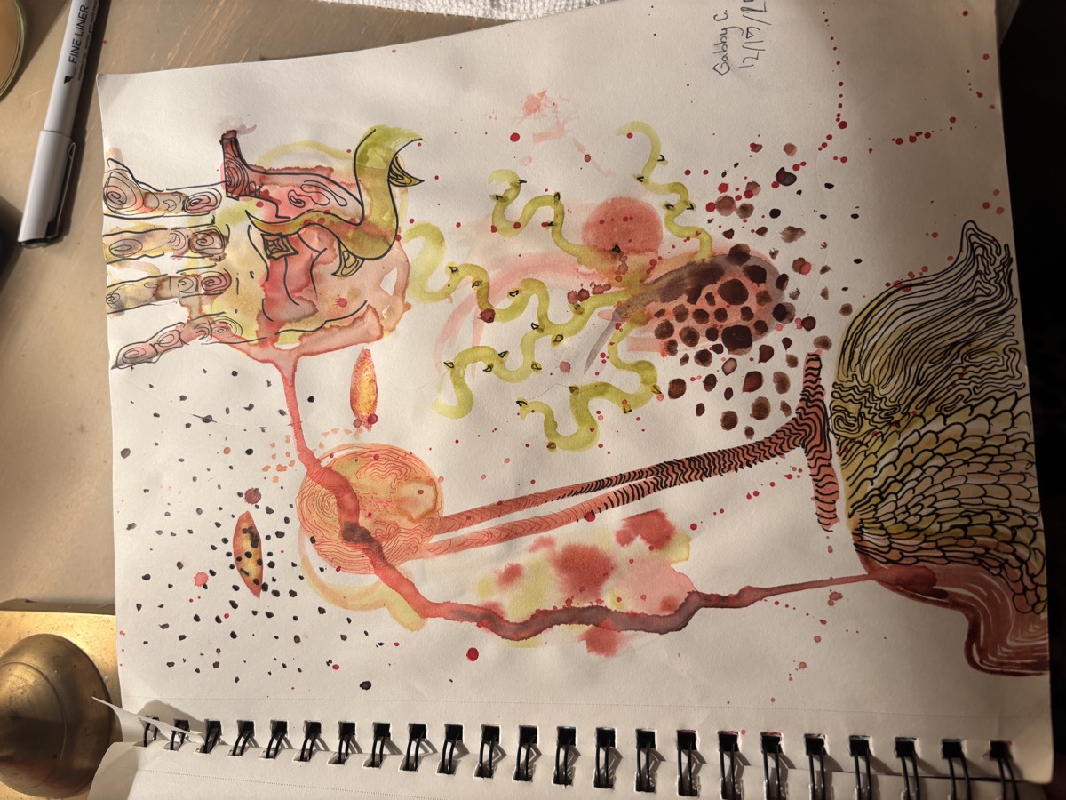 Watercolor Vines — Watercolor on paper